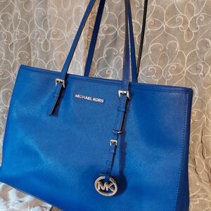 Michael Kors Jet Set Blue Tote Bag
